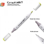 Marqueur &agrave; alcool Graph'It Brush Marker de Graph'IT - Anis - Double pointe - Ind&eacute;l&eacute;bile