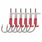 6/12 tk helendavat eluskreveti kinnituskonksu, vastupidav terasest, pimedas helendav okastega kalakonks, magevee soolase vee s&auml;ga ahvenakala p&uuml;&uuml;giks S 6pcs