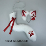 Halloweeni pl&uuml;&uuml;sist &scaron;akaali kassi k&otilde;rvad ja saba cosplay Lolita peapael rebane &scaron;akaal kassi saba loomak&otilde;rvad peakatted kawaii aksessuaarid One Size