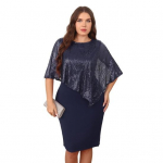 Naiste varrukateta keepkleit litritega pealiskihiga &uuml;lisuur litritega bodycon pliiatskleit daamide &otilde;htune midi kleit L tumesinine v&auml;rv