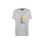 Polo Ralph Lauren Karu Prindiga &Uuml;mmarguse Kaelusega L&uuml;hikeste Varrukatega T-s&auml;rk Meeste Topid Hall 710835761-002 L