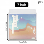 5 TK 7/10/12 tolli PVC Paksendatud Plaadi Kaitse&uuml;mbrised LP Vin&uuml;&uuml;lplaatide V&auml;lis&uuml;mbrised Korduvkasutatavad Lamedad Avatud &Uuml;laosaga Kotikatted