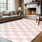 Vaibad magamistuppa, T&auml;iustatud libisemiskindel hall kohev pehme karvane vaip, Sise p&otilde;randahall karvane karvane elutoa pl&uuml;&uuml;&scaron;vaip lastele kodu &uuml;hiselamu sisekujundus 160x200cm must