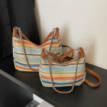 Rannavaheaeg Rand Naiste Vabaaeg Suure Mahutavusega Moodne Kontrastv&auml;rviline Mitmek&uuml;lgne &Otilde;la-Crossbody Kott Small mitmev&auml;rviline