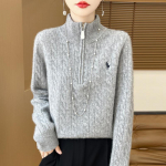 Naiste ka&scaron;miirkampsun Qinghe ka&scaron;miir 30% ka&scaron;miir 70% vill s&uuml;gis-talvine pullover soe ja moekas L kadetthall v&auml;rv