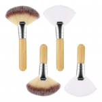 4 tk n&auml;o lehvikpintsel puidust k&auml;epidemega naiste meigipintsel pehmed kohevad harjased esteetiku n&auml;o muda savi pealekandmispintsel t&ouml;&ouml;riistad 4pcs A