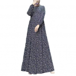 Naiste maksikleit kaelusega pikkade varrukatega avara A-joonega, suure all&auml;&auml;rega, t&auml;pitr&uuml;kiga Vintage pehme lapiga Dubai T&uuml;rgi Abaya pika hommikumantli kleit 2XL