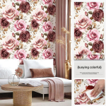 Isekleepuv kapi kleebis Prantsuse retro mustriga Riidekapi kapi ukse renoveerimine Veekindel k&ouml;&ouml;gim&ouml;&ouml;bli renoveerimine 60cm wide * 10m long