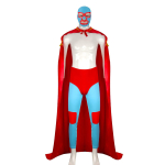 T&auml;iskasvanute Nacho Libre Maadlus kost&uuml;&uuml;m Meeste Mehhiko Maadleja Cosplay Komplekt Punase Keepi Siniste P&uuml;kste ja Maskiga M red