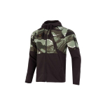 Nike Dri-FIT kamuflaažipaneeliga fliisist kapuutsiga jakk meestele &Uuml;ler&otilde;ivad Must DQ4791-220 L