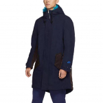 Nike Therma-Fit White Space Oversized Logo Print Color-Block kapuutsiga fliisjakk Meeste &uuml;ler&otilde;ivad Sinine DD6776-451 XXL