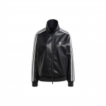 Adidas Originals Firebird Premium Kunstnahast Luksuslik KolmeTriibuline V&auml;rviplokk Spordijakk Naiste Jakk Must IY2912 M