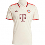 Adidas Originals SS24 24/25 Kolmas s&auml;rk FC Bayern Seeria T&auml;hted Vabaaja L&uuml;hikeste Varrukatega Retro Jalgpallis&auml;rk Meeste Topid Beež IZ3129 XXXXL