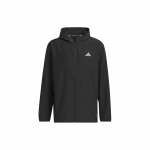 Adidas Run It Jope Logotr&uuml;kiga Pikkade Varrukatega Kapuutsiga Jope Meeste Jope Must IL7230 XS