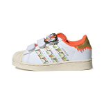 Adidas Originals Superstar &Uuml;mara varbaga Vastupidavad Madalad Laste Rulaketsid Laste Tossud Valge Oranž IF4328 30&frac12;