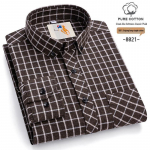 Meeste &Uuml;lisuur Flanell Ruuduline S&auml;rk - Puhas Puuvill, Pikkade Varrukatega, Vabaaja Mood S&uuml;giseks ja Talveks 43