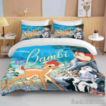 Bambi prinditud pehme voodipesukomplekt Tekikott Anime tekk T&auml;iskasvanud Lapsed S&uuml;nnip&auml;evakingitus T&auml;issuurus Kuninglik suurus Voodipesukomplekt Baby 120x150cm