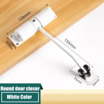 20-40kg ukselukk 180-kraadine automaatne vastupidav m&ouml;&ouml;bli uksesulgur roostevabast terasest riistvara reguleeritava pinnaga uksesulgur valge