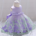 Uus beebi lillet&uuml;drukute kleit suvine tutu s&uuml;nnip&auml;evakleidid Vestido infantil kost&uuml;&uuml;m lastele t&uuml;drukute kleidid riided 150cm lilla
