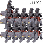 MOC Keskaja lotr Figuurid Ork S&otilde;durid R&ouml;&ouml;vel Vargr Hunt Elevant Ratsu R&uuml;&uuml;tlid Ehitusklotsid Klotsid M&auml;nguasjad lastele kingitused