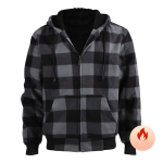 Soe Paks Fleece Ruuduline S&auml;rkjakk Meestele Talvine Sherpa Voodriga Kapuutsiga Flanell-s&auml;rgid Jakk Taskutega Meeste Tuulekindlad Lukuga Jakk Kapuutsiga L gray