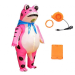 T&auml;ispuhutav konnakost&uuml;&uuml;m t&auml;iskasvanutele ja lastele, naljakas t&auml;ispuhutav kogu keha konnakost&uuml;&uuml;m &otilde;hupumbaga, Halloweeni cosplay peokost&uuml;&uuml;m XS roosa