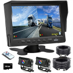 Tagakaamera monitorikomplekt, 7-tolline IPS LCD monitor, Sisaldab 2 AHD kaamerat, Juhendjoonte kuvamine/peitmine, 7 inch