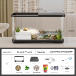 Kilpkonnakast koos p&auml;evitamis- ja ronimisplatvormidega, &ouml;koloogiline kasvatuskast, integreeritud filtriga lihtsaks hooldamiseks