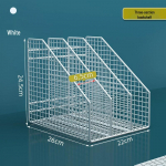 Suur metallist lauaorganisaator: Failihoidja ja riiul kontoritarvete jaoks