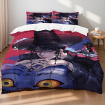 K-Pop Voodipesukomplekt Deemonik&uuml;ttide teemaline roosa v&otilde;i must teine k&uuml;lg tr&uuml;kiga pol&uuml;ester &uuml;li&otilde;pilas&uuml;hiselamu tekikott poisid t&uuml;drukud kingitus US Twin(172x218cm)