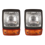 JCB esitulede komplekt 12V suunatulega, oranž/l&auml;bipaistev klaas | Asendus JCB 700/38400 2CX, 3C, 3CX, 3DX, 4C, 4CX, Loadall & Telehandlers merevaigukollane/puhas