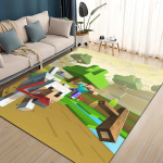 3D Minu Maailma Ehitusm&auml;ng Multikas Vaip Vaip Elutuppa Magamistuppa Kodu Diivani Kaunistus, Laste M&auml;ngimine Libisemisvastane P&otilde;randamatt 60x90cm( 23x35in )