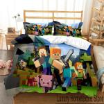 Mine Sandbox Games k&auml;sit&ouml;&ouml; Tekikate Multikas Voodipesukomplektid Pehme Tekikate Padjap&uuml;&uuml;rid Teismelistele Lastele &Uuml;he-/Kahekohaline/Queen/King 70x133cm 2pcs