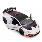 Sulam 1/24 Lambo Huracan STO Spordauto Mudel Die-cast M&auml;nguasjad S&otilde;idukid Heli ja Valgus V&auml;ike Auto Kollektsioneeritav Kodu Kaunistus valge