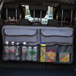 Car trunk storage bag with large capacity and mesh pocket rear seat back pocket debris storage bag car accessories hall