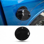 Fuel Tank Cover Gas Cap Lock w/ Key Decor Trim Black For Ford F150 15+ Exterior