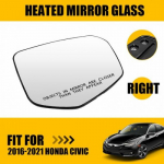 Heated For 16-21 Honda Wing Civic Mirror Glass Right passenger Side 76253TBAA01
