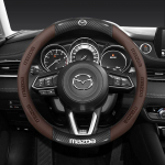 38CM s&uuml;sinikkiust nahast rooliratta kate Mazda 2 3 CX5 CX30 CX8 CX3 Mazda2 6 5 CX9 BT50 jaoks Autotarvikud kohv
