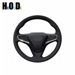 Car Steering Wheel Cover For Chevrolet Malibu Equinox 2018- Opel Ampera-e 2016- Hand stitch Microfiber leather Yellow Thread
