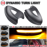 2 tk Volkswagen VW Golf 6 MK6 GTI R32 08-14 jaoks 2 tk Auto D&uuml;naamiline LED Suunatule Tagapeegli Blinker Indikaator gray