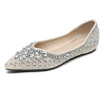 Luksuslikud Kivist Korterid Naistele Madalad Mugavad Kingad Naiste Mood Pulmakleit Kingad Daamide Zapatos De Mujer 35 gray