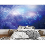 3D seinamaaling Stars Moon Wall Wall eemaldatav &ouml;&ouml;taeva tapeet magamistoa ja elutoa tapeet 200 cm(W) x 140 cm(H)
