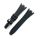 Silikoonist kellarihm AP Royal Oak Offshore Series 15710 26470 jaoks kokkupandav pandlaga kummist rihm 28 mm Strap black buckle 28mm black