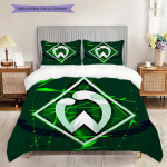 SV Werder Bremen Muster Voodipesu Tekikott Komplekt Tekikott Padjap&uuml;&uuml;r Kodu Kaunistus S&uuml;nnip&auml;evakingitus (1 * tekikott + 2 * padjap&uuml;&uuml;ri, ilma s&uuml;damikuta) 135x200cm