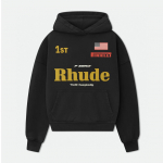 RHUDE &times; PIRELLI Unisex Sametine Leegiga Huppar &ndash; Trendikas Euroopa Stiil Large must