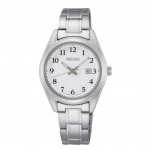SEIKO Klassikaline Kvarts Roostevabast Terasest Naiste K&auml;ekell SUR465P1 valge
