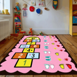 Multikas t&auml;hestik katsikupadi Vaibad elutuppa magamistuppa P&otilde;randamatt Suure pindalaga vaibad Laste toa sisustus Libisemisvastane vaip 80*120cm black