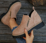 Uued naiste lihtsad stiilsed saapad Suurused Platvormkingad Naiste Paks Tald Pahkluusaapad Mood Mugavad Botas De Mujer 43 gray