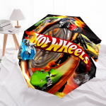 1 tk automaatselt kokkupandav vihmavari - Hot Wheelsi muster, kaasaskantav ja kokkupandav disain 8 varrega, j&otilde;ulu- ja s&uuml;nnip&auml;evakingitused mitmev&auml;rviline