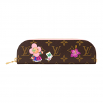 Louis Vuitton Korea Piiratud V&auml;ljaanne Traditsiooniline Lilleline Illustratsioon Kuldse Metalliga Aksessuaarid Monogrammiga Kaetud L&otilde;uend Sidur Naiste sidur Pruun Hele-Roosa GI1504 Basic Set (Bag+Dust Bag)